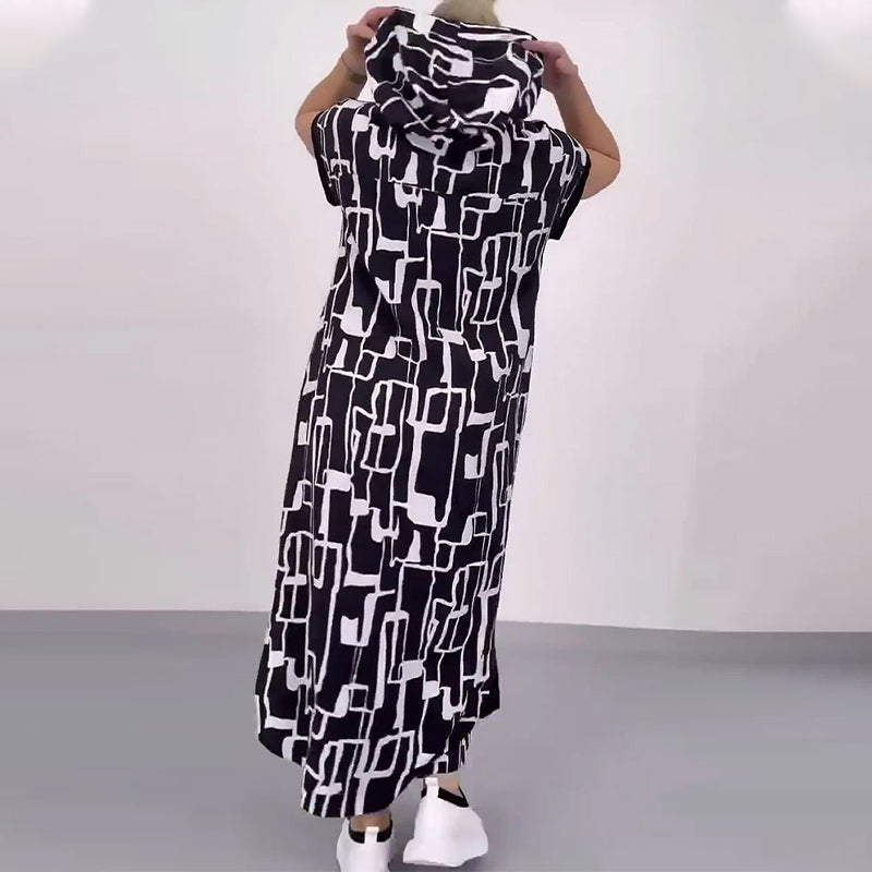 Ilana - Maxi Contrast Rits Jurk