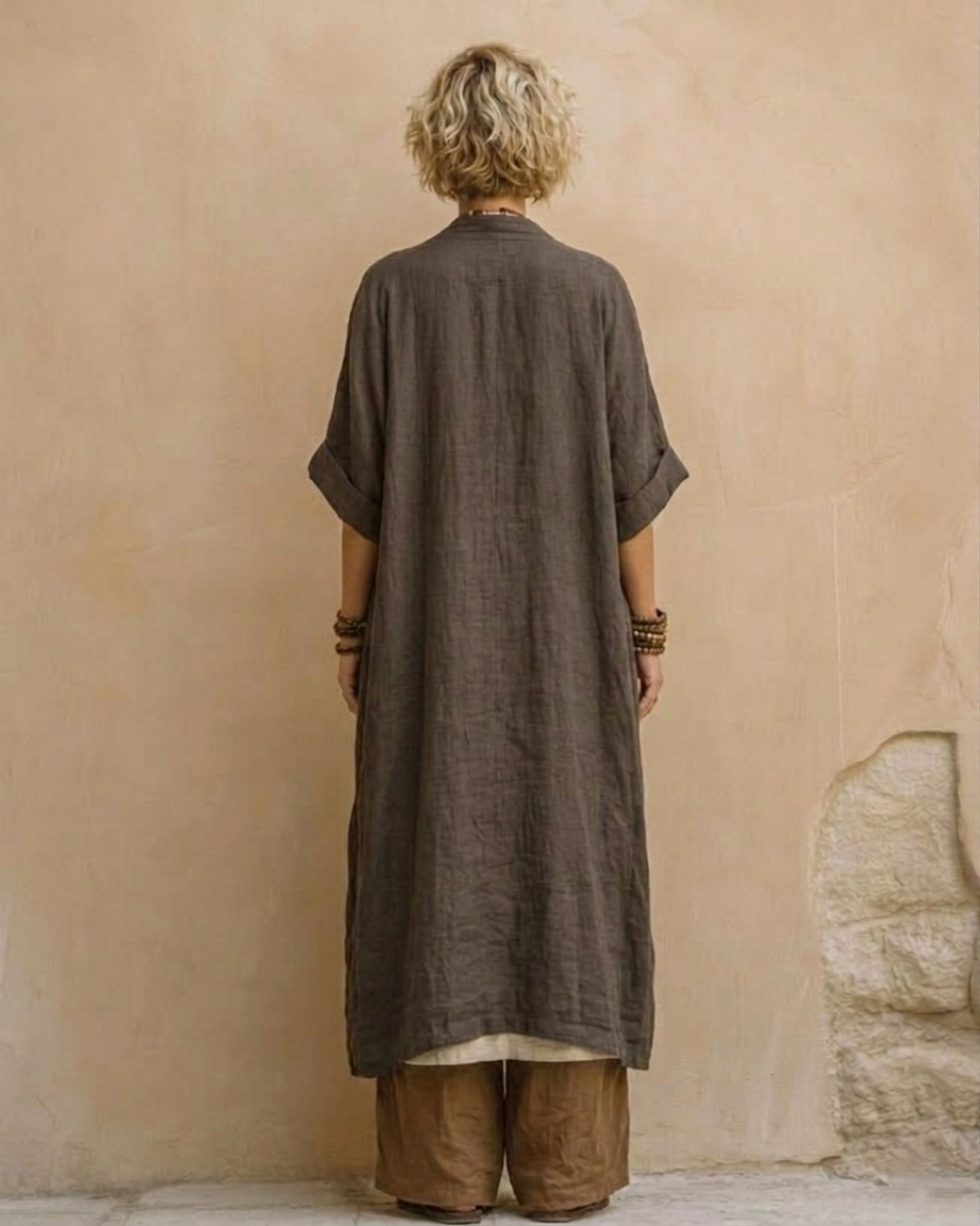 Dovixa - Dames Set Drie Stukken Ruime Snit Brede Broek Boheemse Stijl