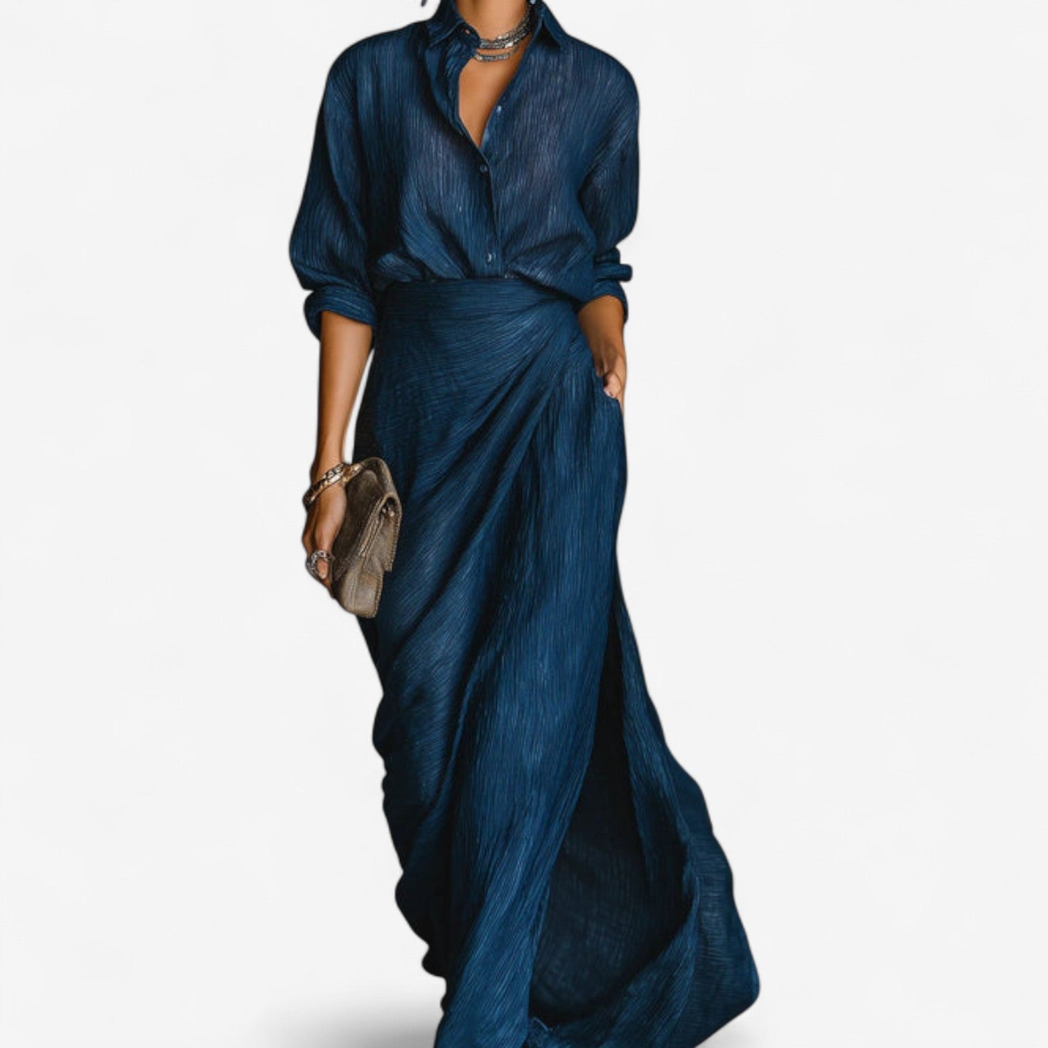 Tavianne - Lange Maxi Jurk Oceaan