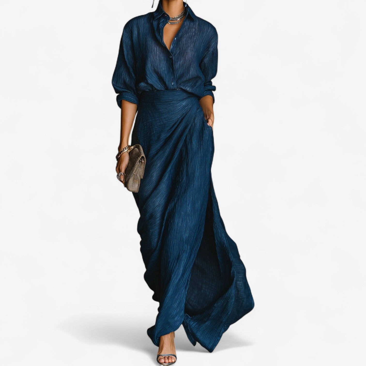 Tavianne - Lange Maxi Jurk Oceaan