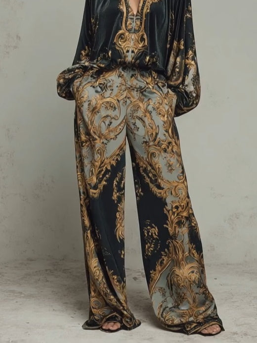 Azmira - Twee-delige Set met Koninklijk Ornamentenprint