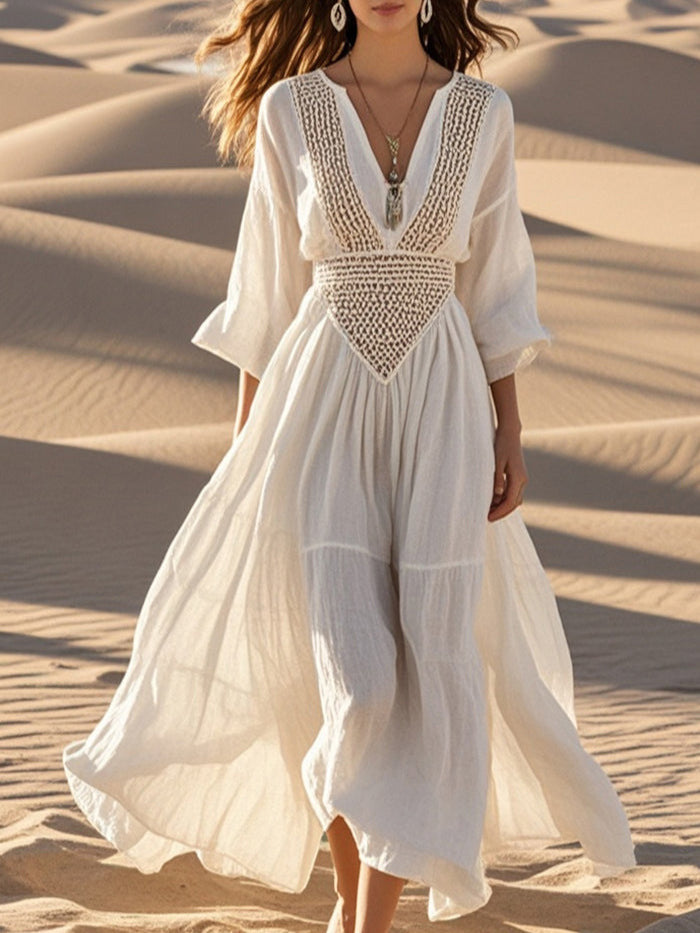 Yelina - Vintage jurk in Boheemse stij