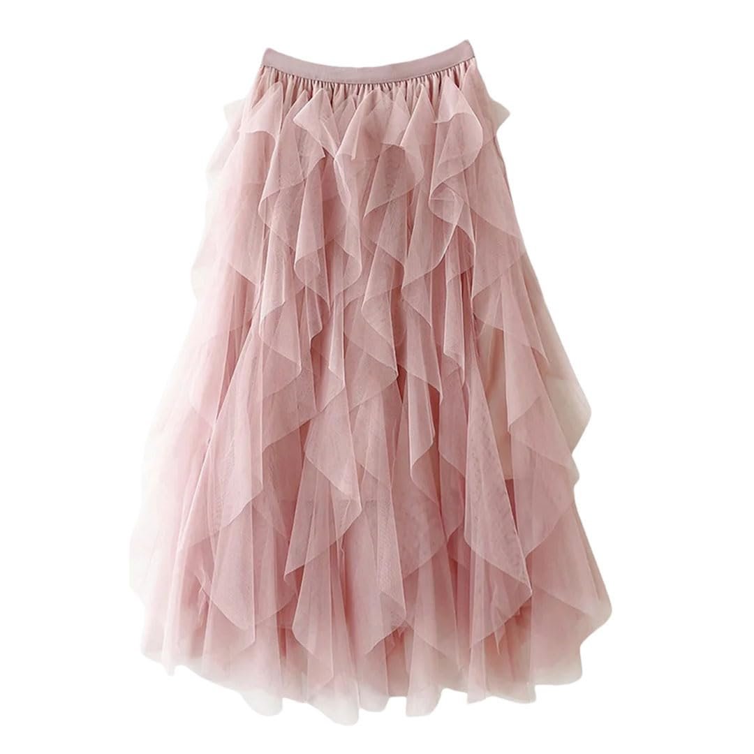 Orlisse - Vrouwelijke Flared Rok met Hoge Elastische Taille