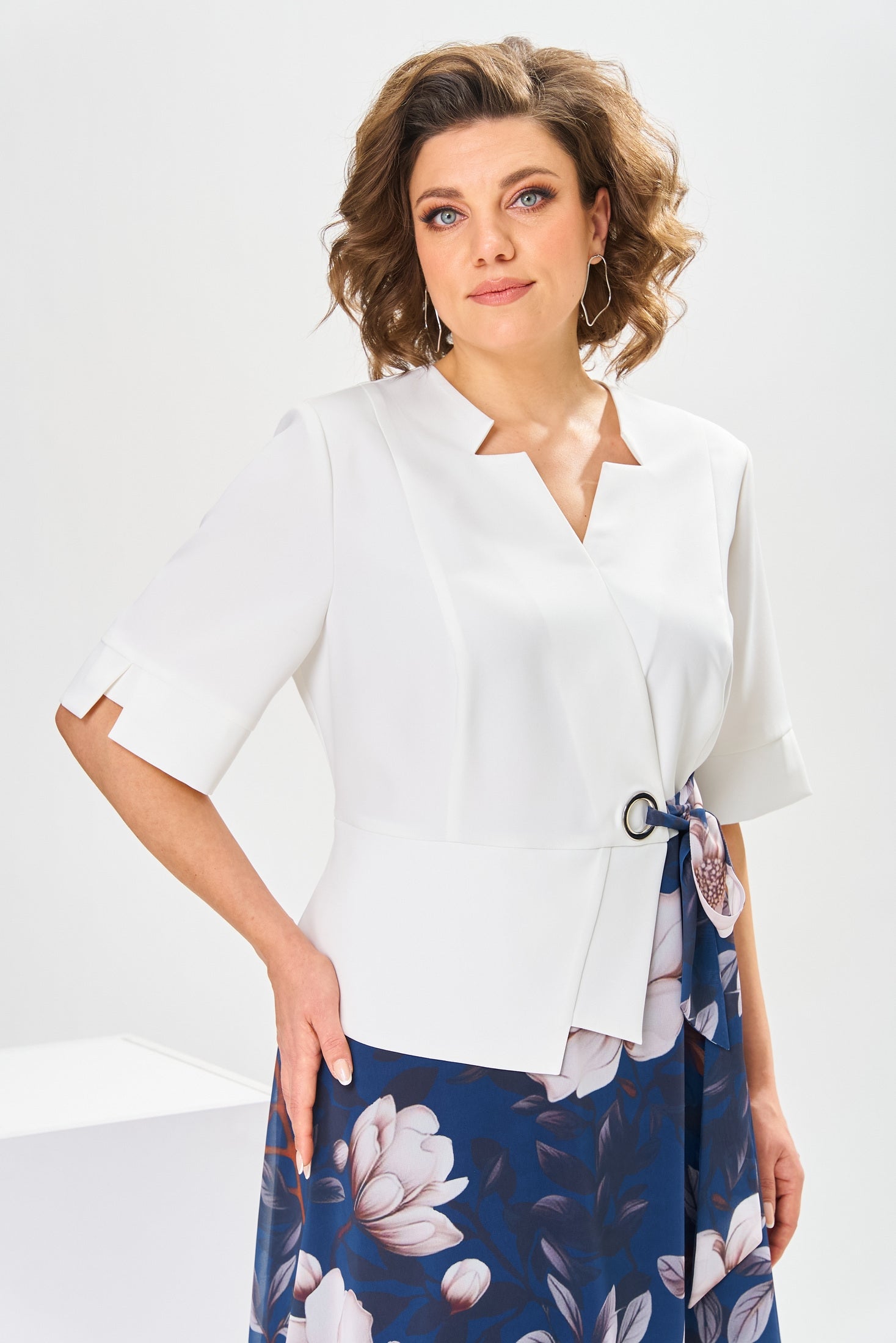Adelisa - Hoogwaardige jurk van katoen en zijde voor natuurlijke elegantie