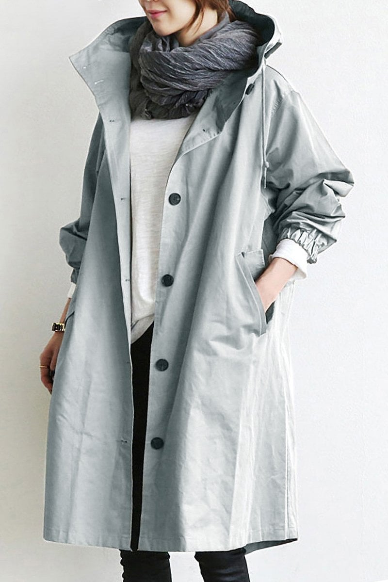 Henriette - Elegante lange cardigan voor dames met kraag en zakken