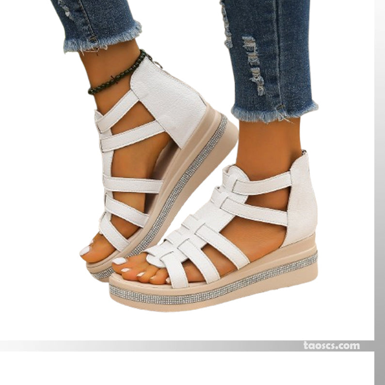 Tina - Platform Sandalen met Strass-embellishment