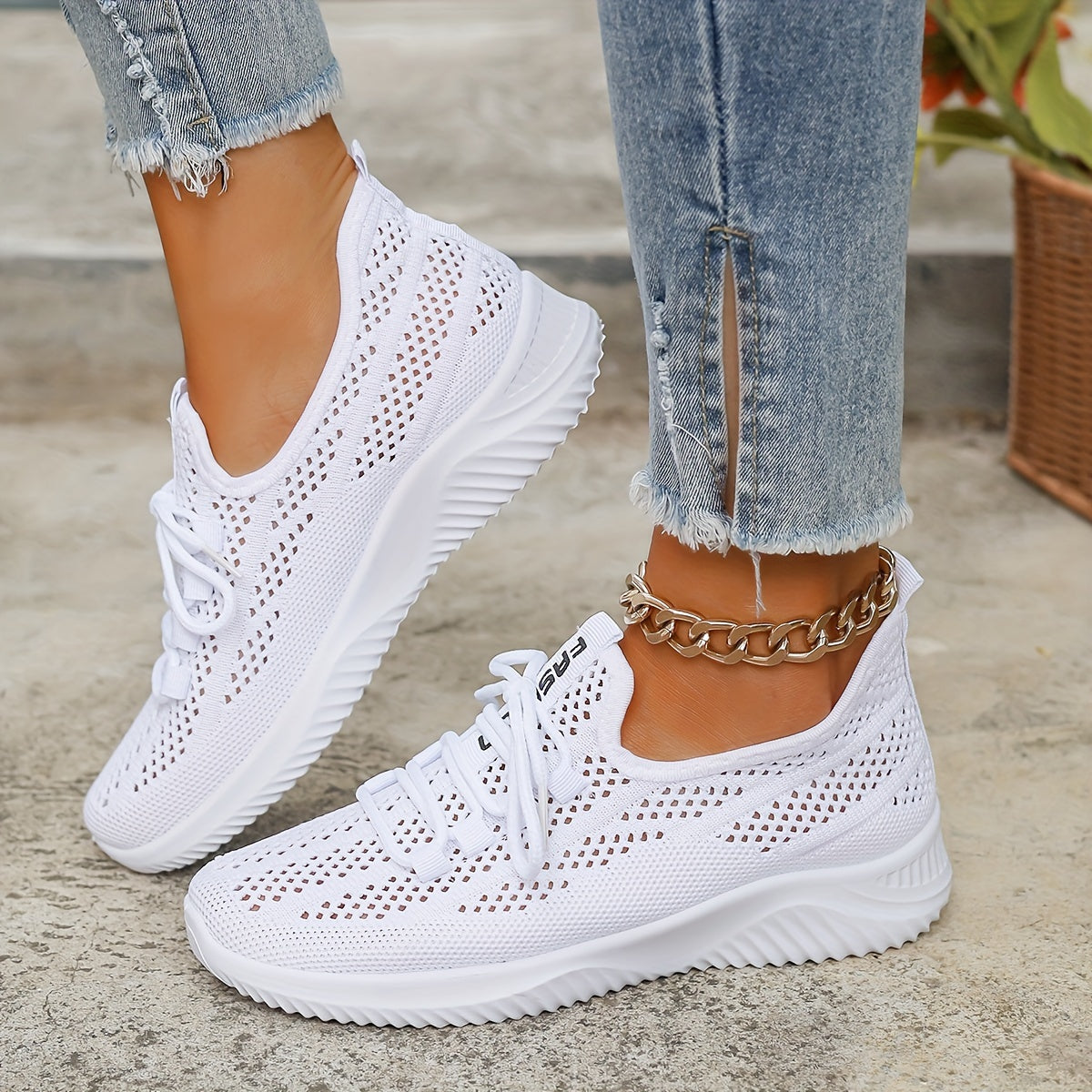 Fiorennae - Dames ademende orthopedische sneakers met schokabsorberende zool