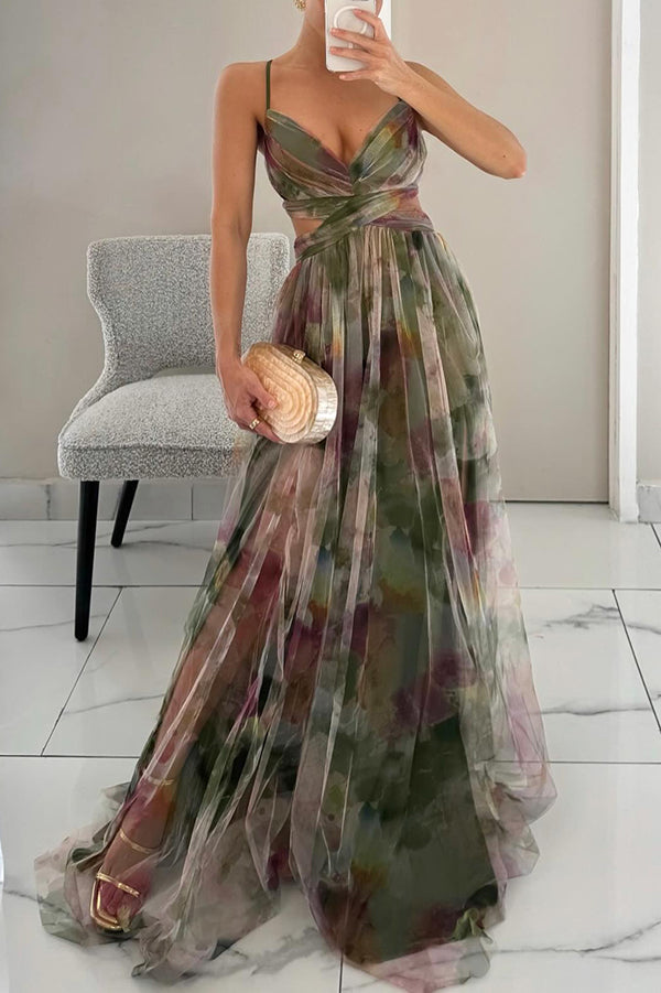 Leora - Betoverende Maxi jurk met bloemenprint
