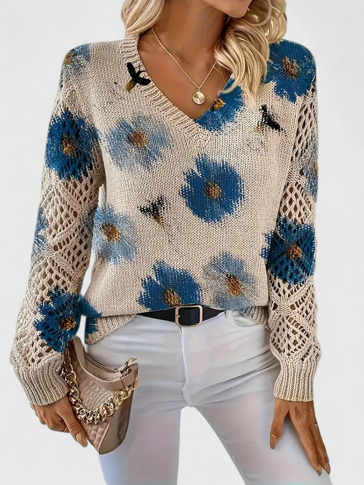 Marisavina - Pull Bloem Vintage Elegant