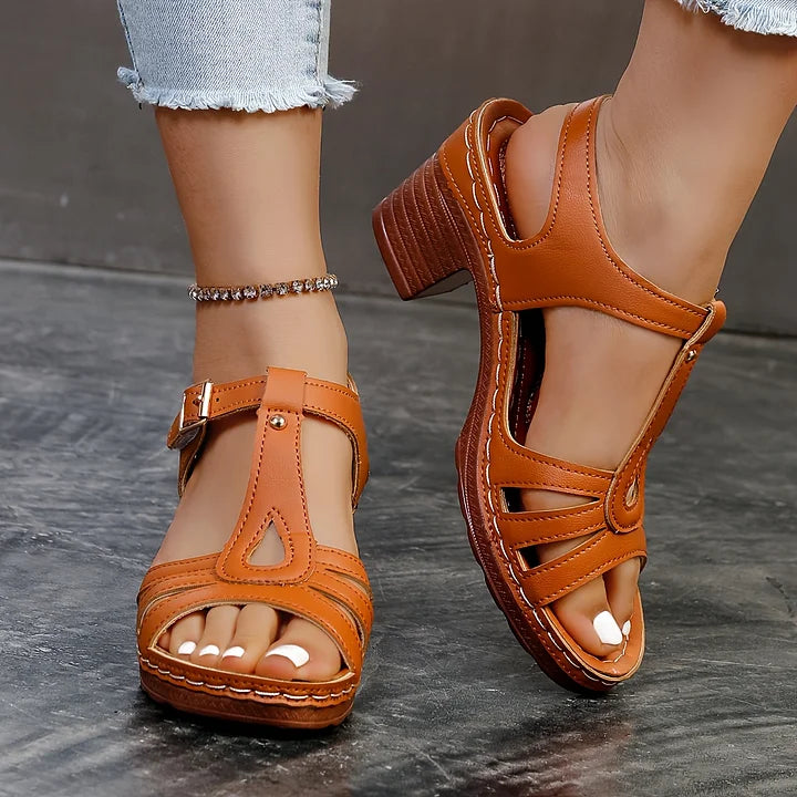 Eliette - Orthopedische Platform Sandalen - Retro elegantie en absoluut comfort