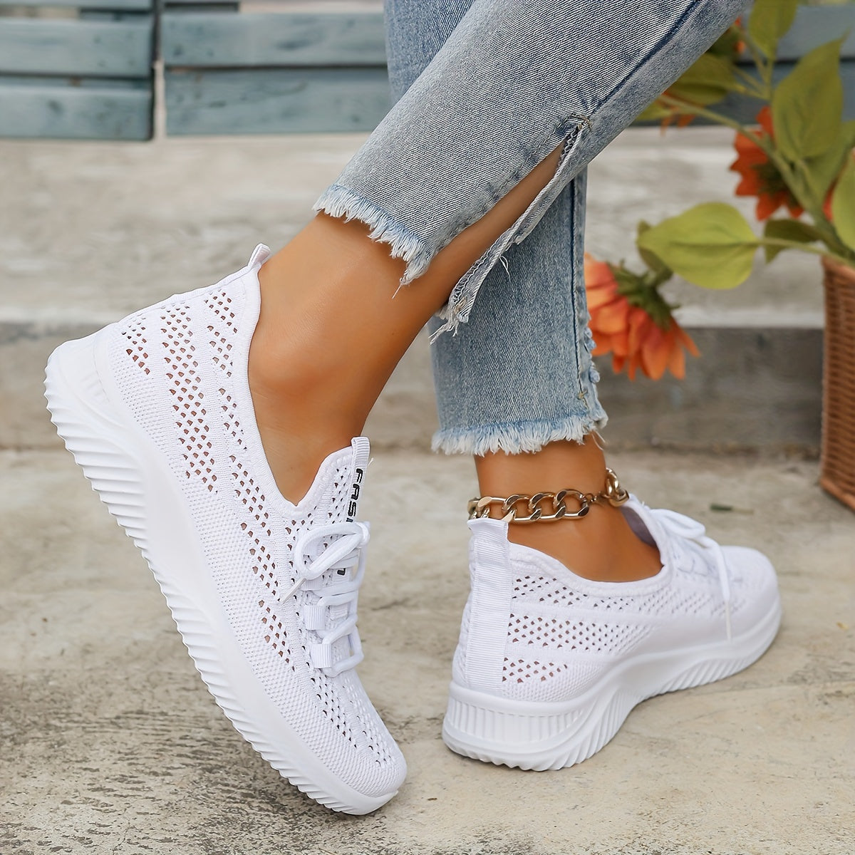 Fiorennae - Dames ademende orthopedische sneakers met schokabsorberende zool