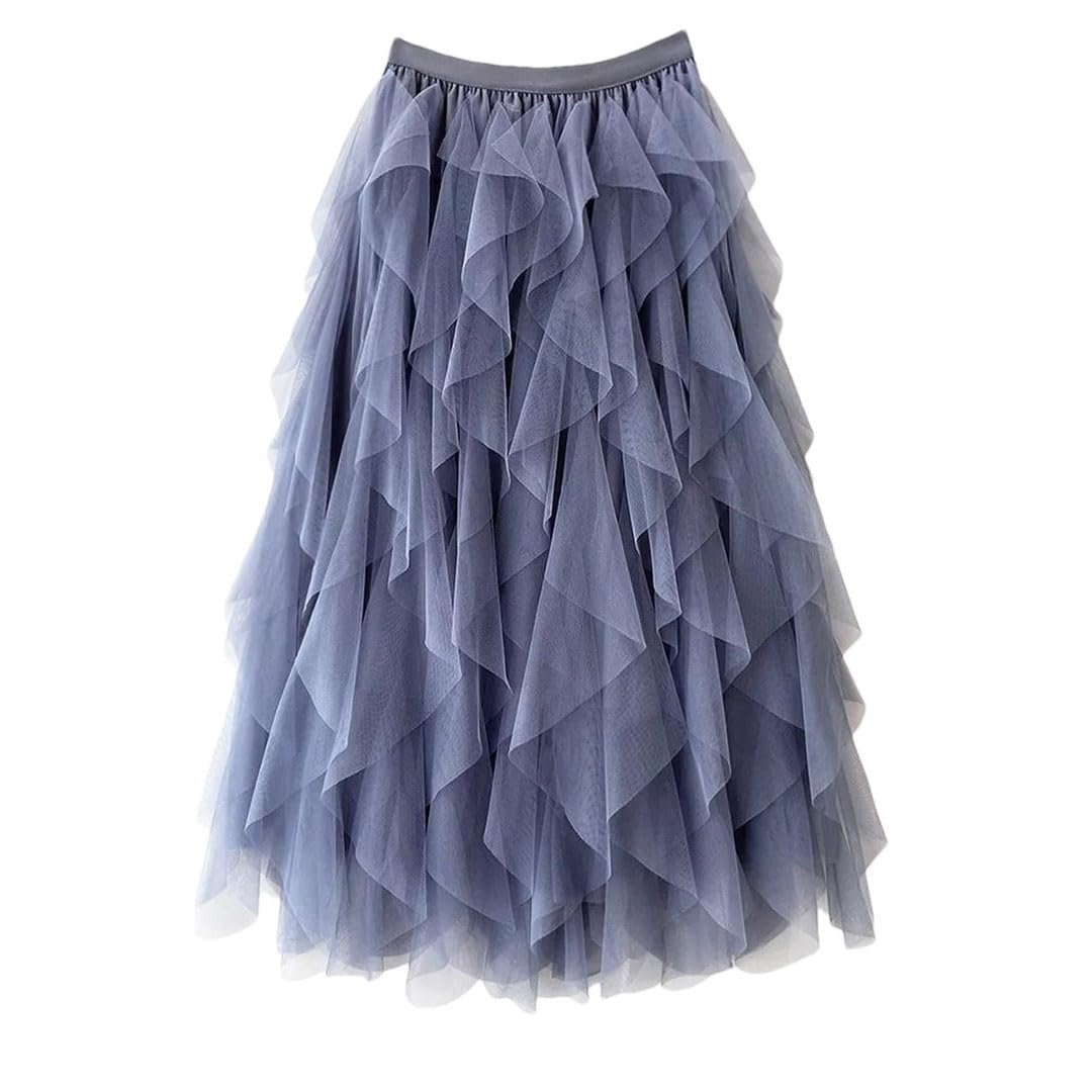 Orlisse - Vrouwelijke Flared Rok met Hoge Elastische Taille