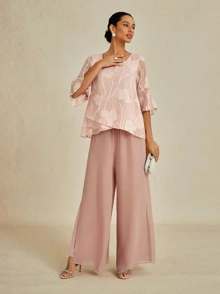 Marilivra - Rechte Broek met Chiffon Split