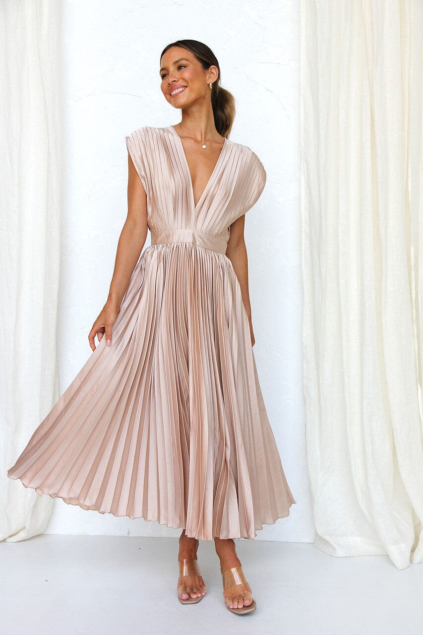Solenne - Elegante Midi Dress