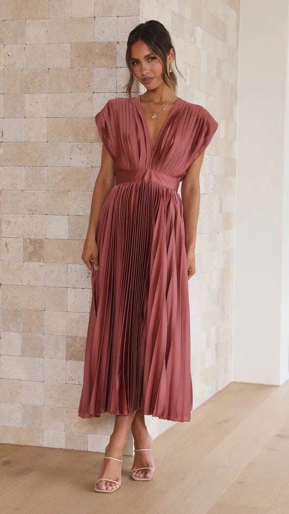 Solenne - Elegante Midi Dress