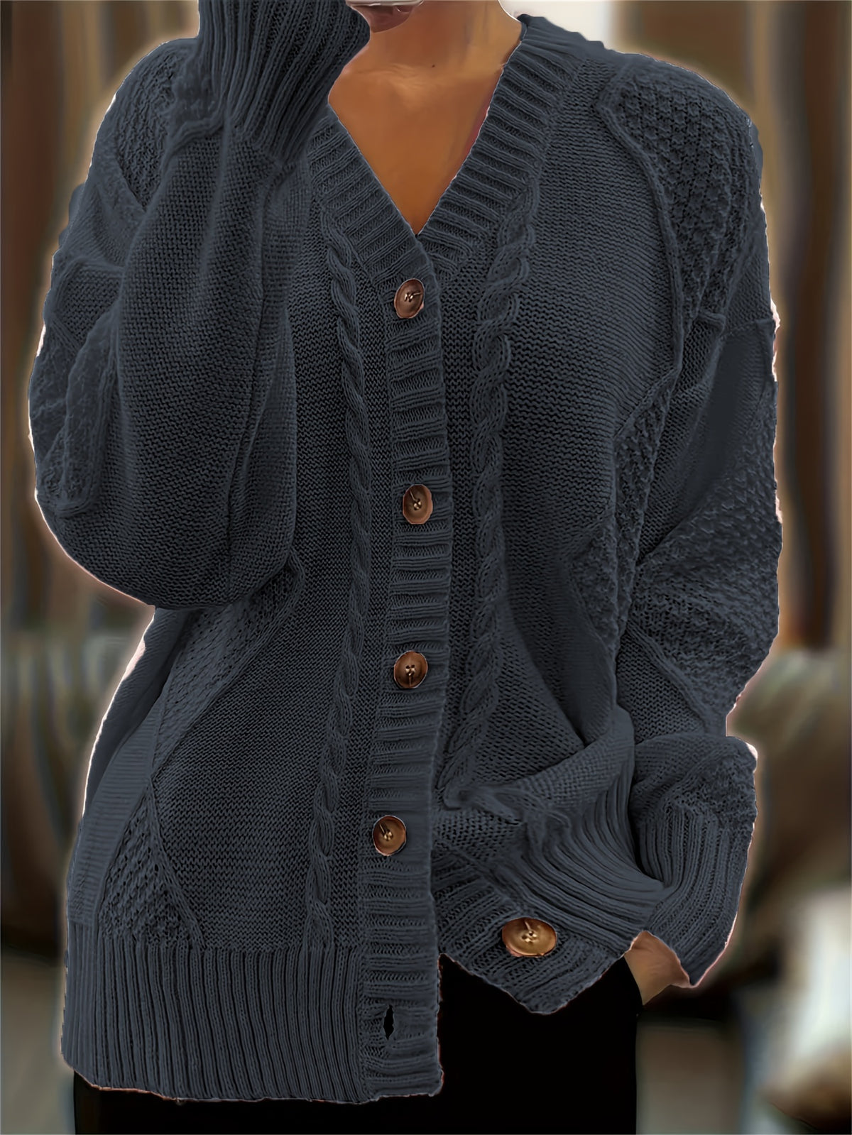 Liana - Elegante Gebreide Cardigan met Knopen