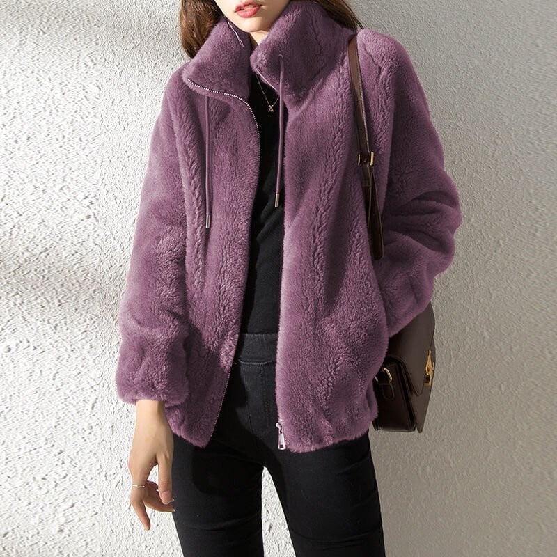 Lune - Fluffy teddy jas voor dames