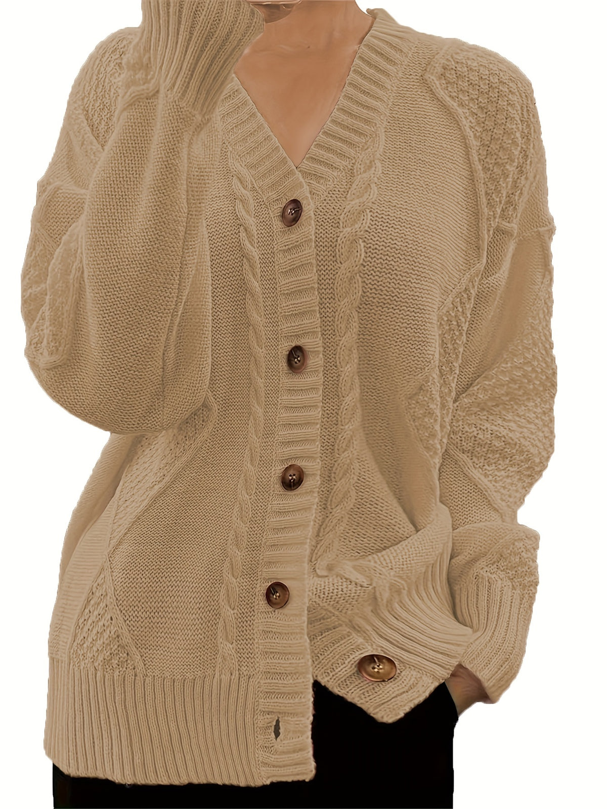 Liana - Elegante Gebreide Cardigan met Knopen