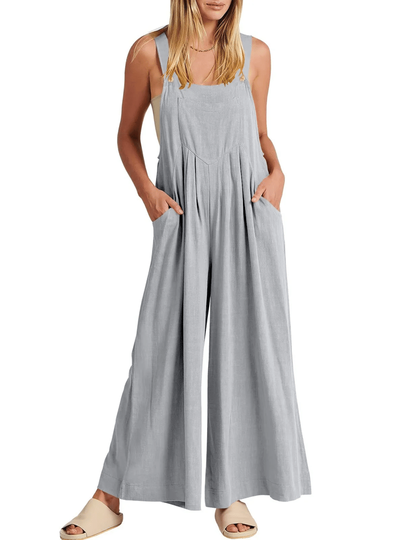 Giulena - Mouwloze jumpsuit met wijde pijpen