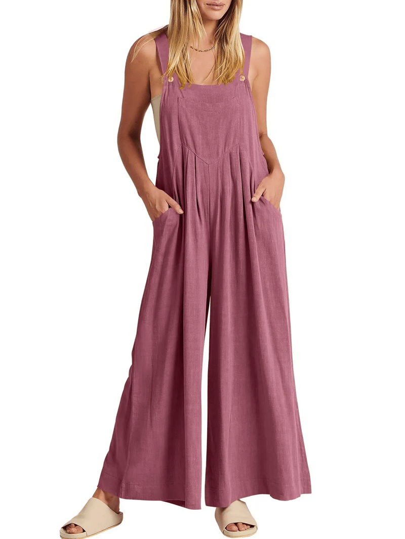 Giulena - Mouwloze jumpsuit met wijde pijpen