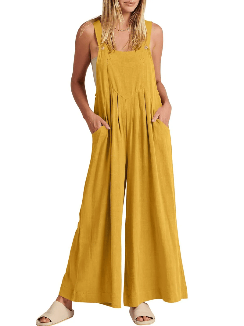 Giulena - Mouwloze jumpsuit met wijde pijpen