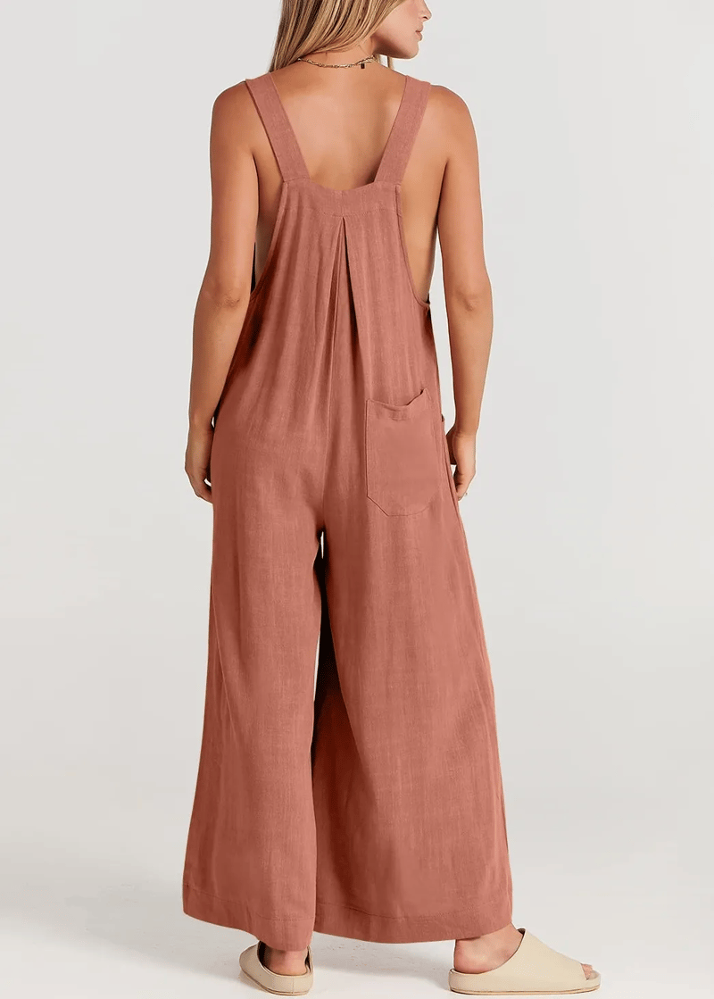 Giulena - Mouwloze jumpsuit met wijde pijpen