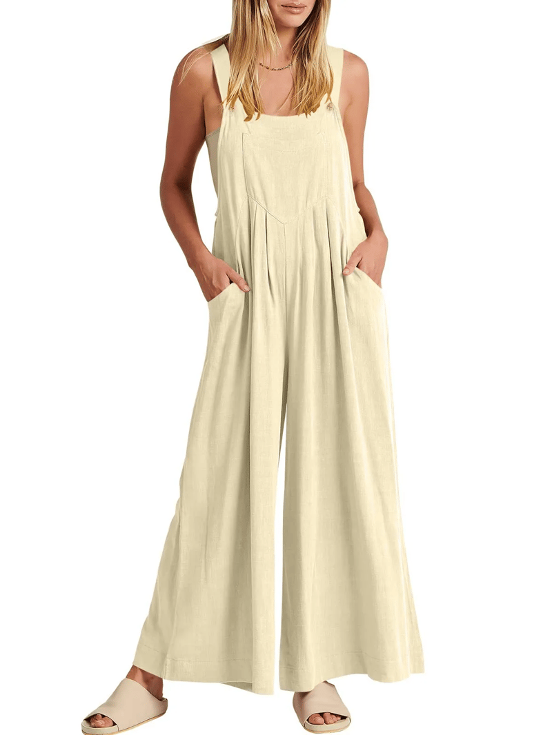 Giulena - Mouwloze jumpsuit met wijde pijpen