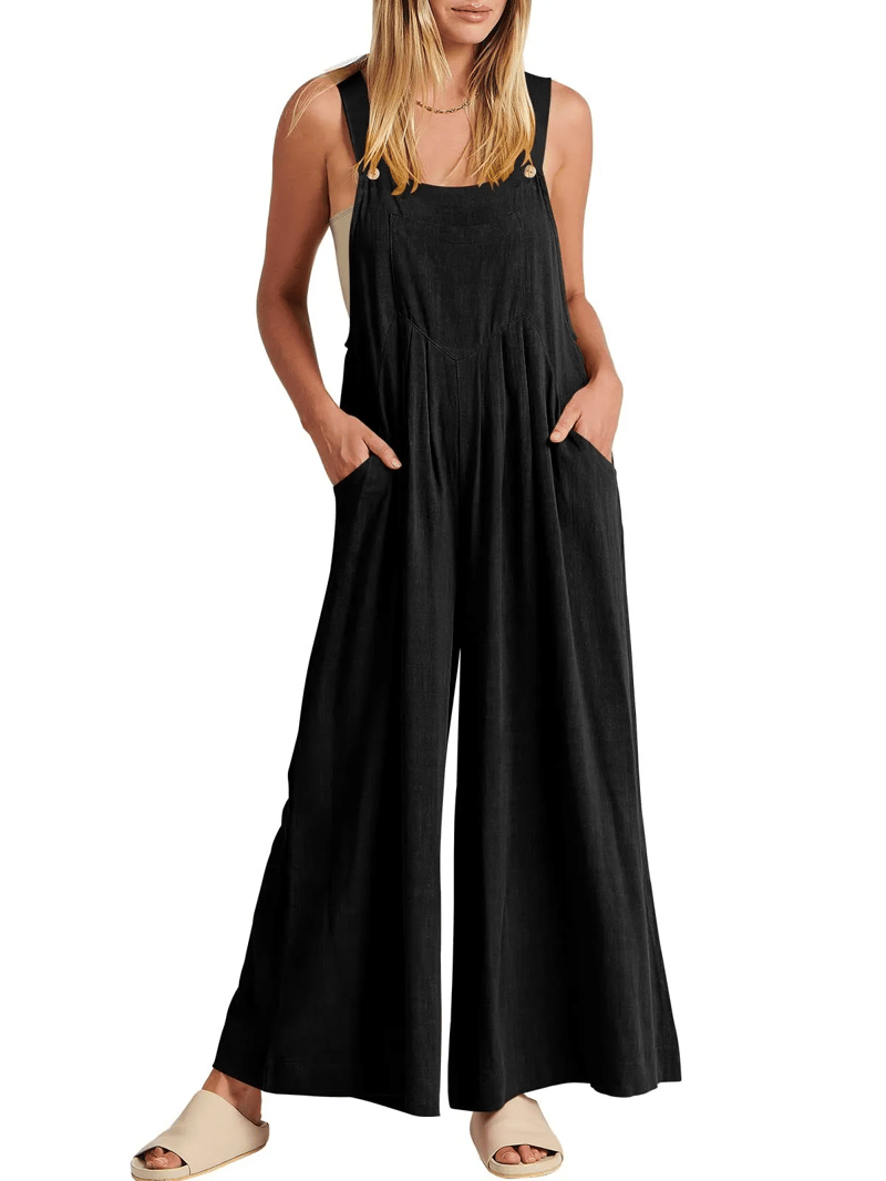 Giulena - Mouwloze jumpsuit met wijde pijpen