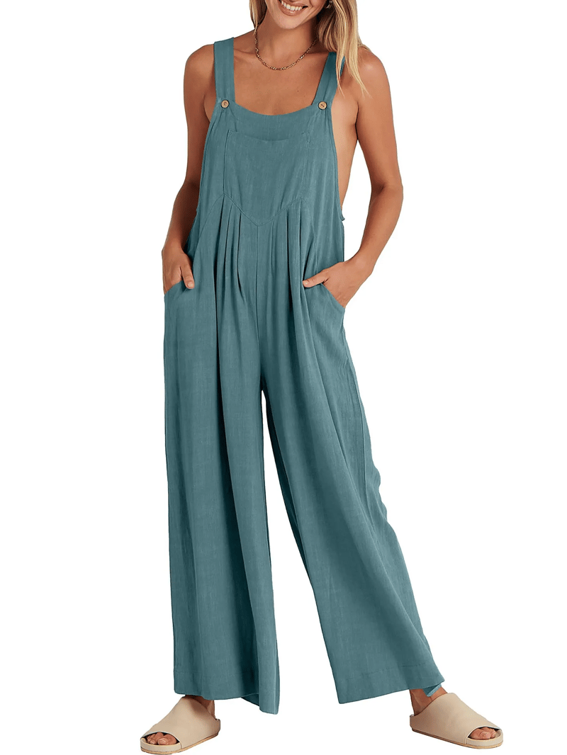 Giulena - Mouwloze jumpsuit met wijde pijpen