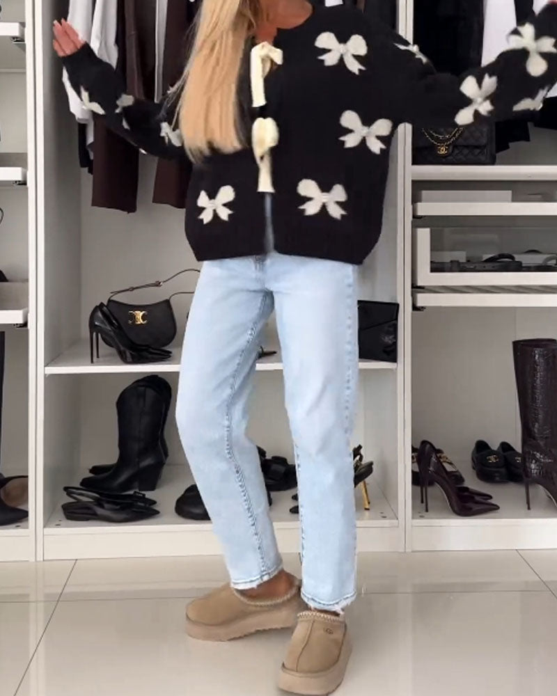 Florentine - Elegante Cardigan met Strikjes