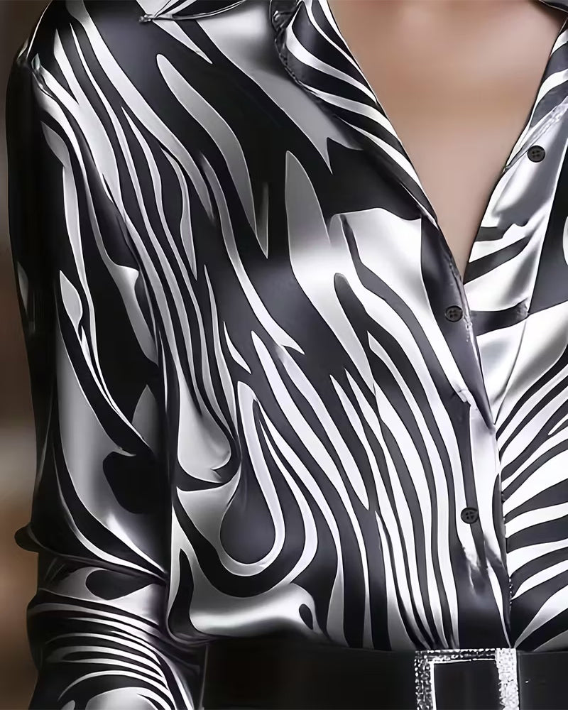 Cylissa - Elegante Gedessineerde Blouse voor Dames