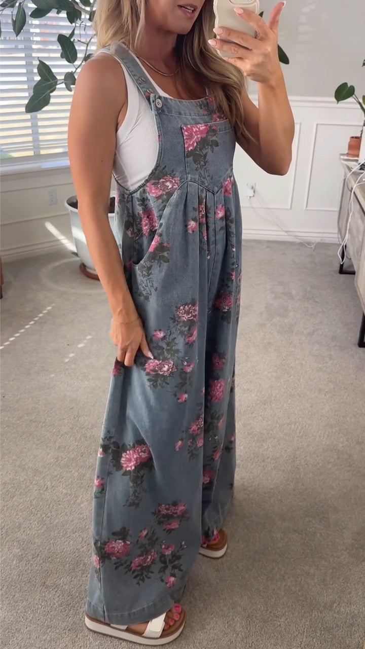 Elaria - Dames-Jumpsuit met print en zakken