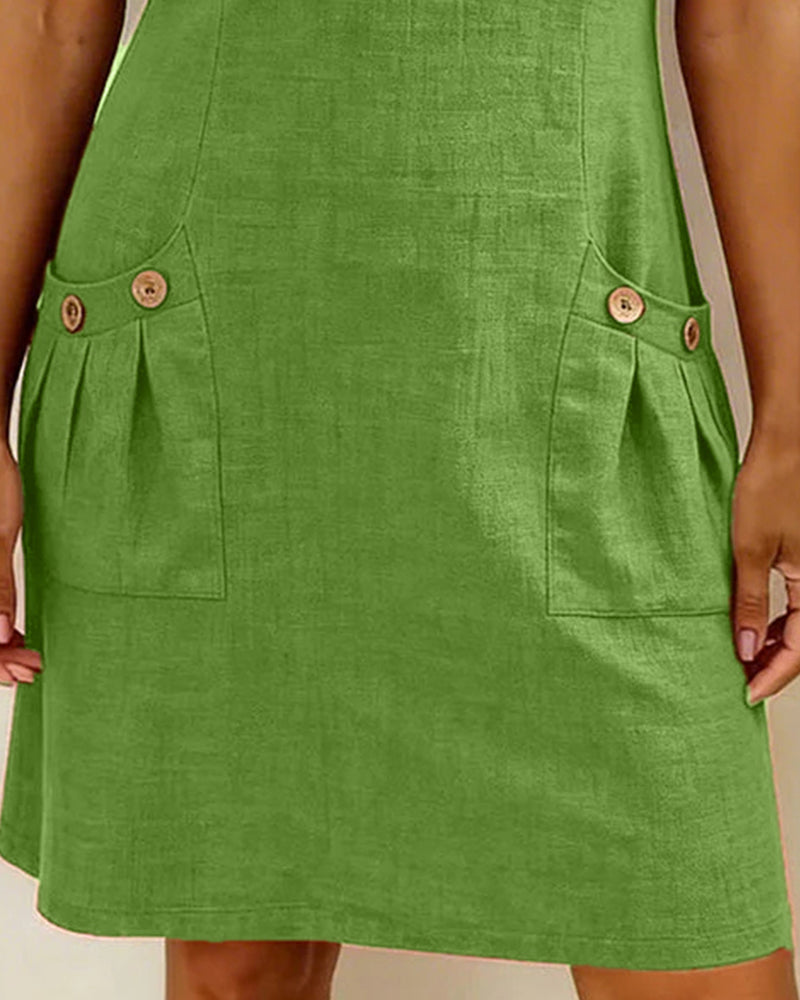 Alythessa - Elegante korte jurk voor dames met comfortabele zakken
