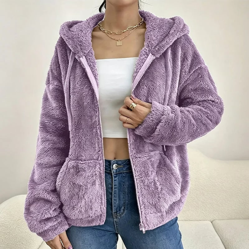 Klasina - Zachte Hoodie met Rits voor Dames