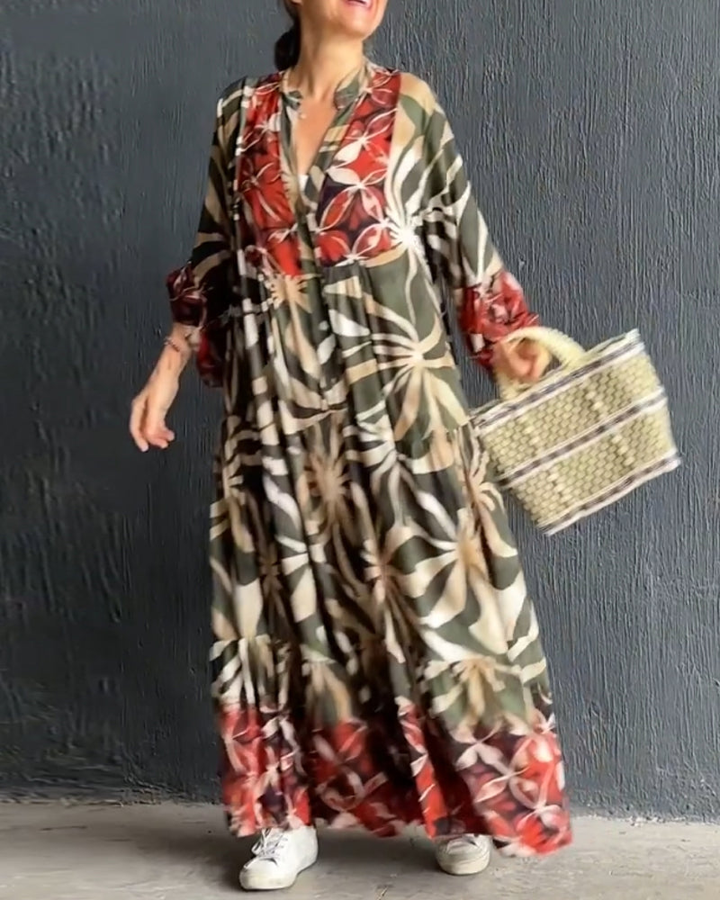 Anika - casual vakantiejurk met print