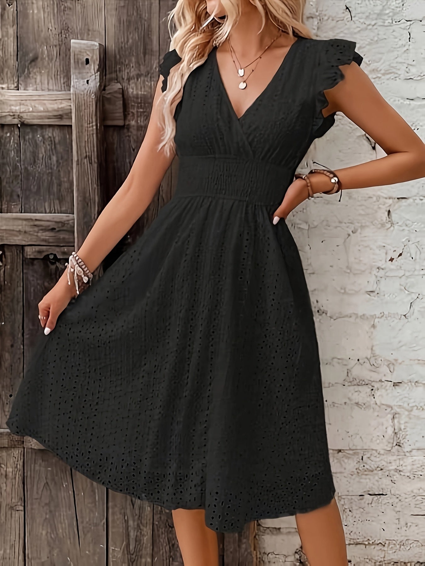 Darianne - Elegante getailleerde zomerjurk