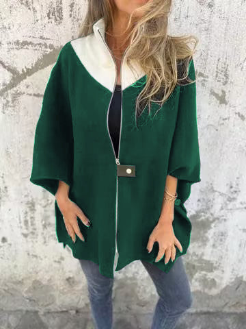 Rianne - Casual jack met opstaande kraag en ritssluiting