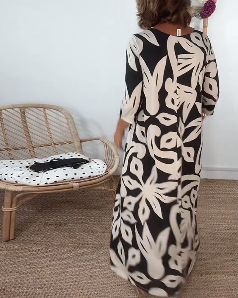 Jewel - Bedrukte stretch jurk