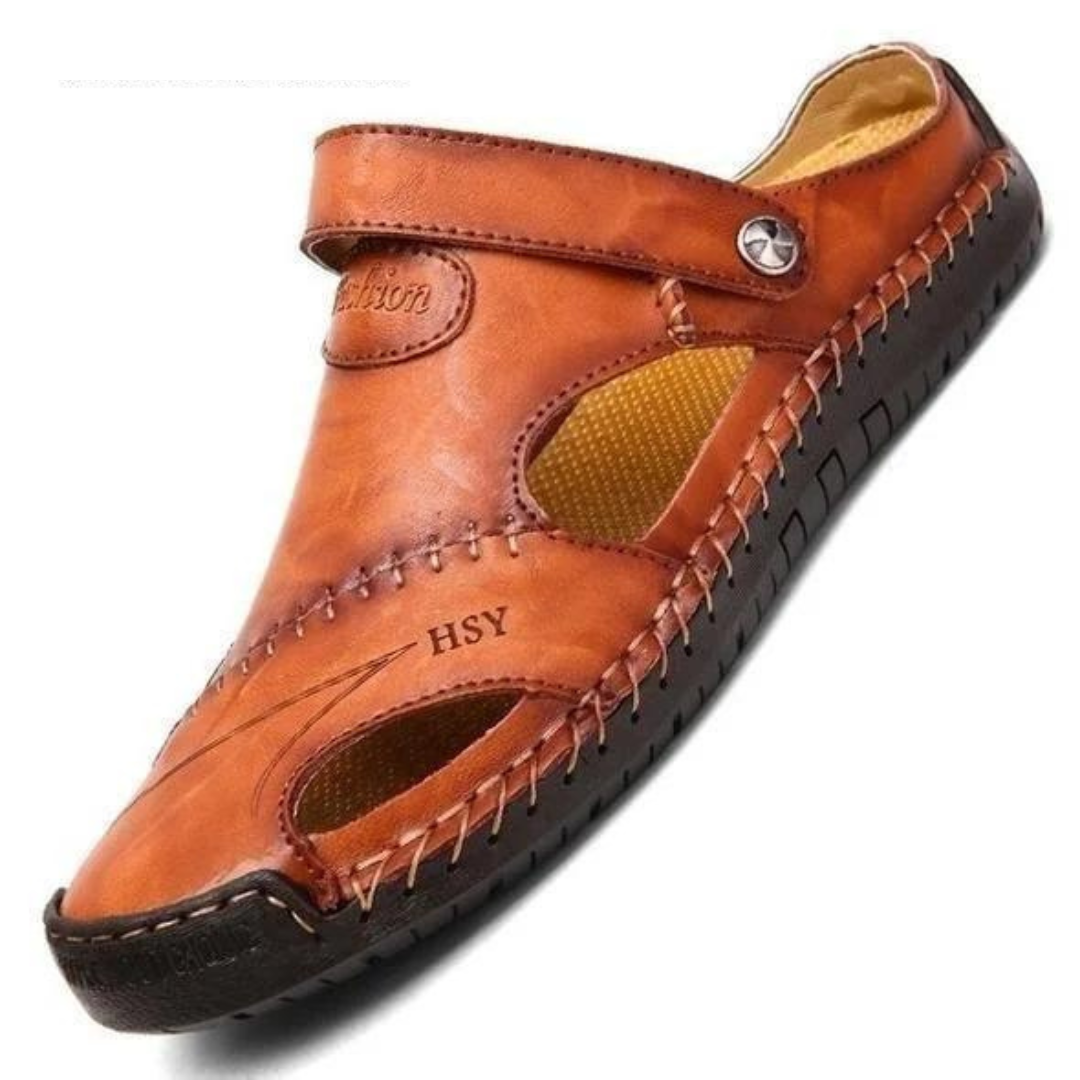 LeatherSandals - Zacht Lederen Heren Ademend Buitensandalen