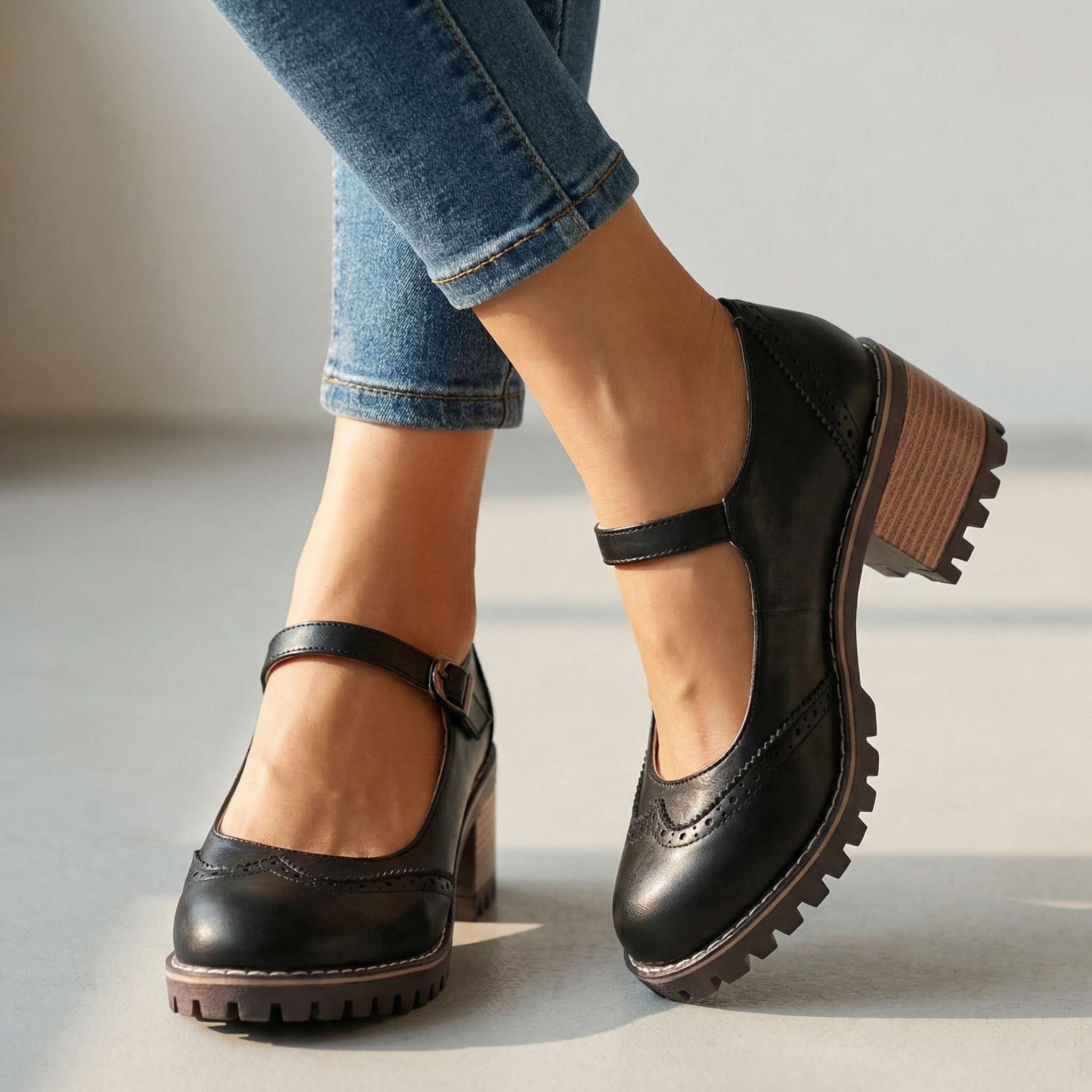 Wies - Vintage damesschoenen met verstelbare band