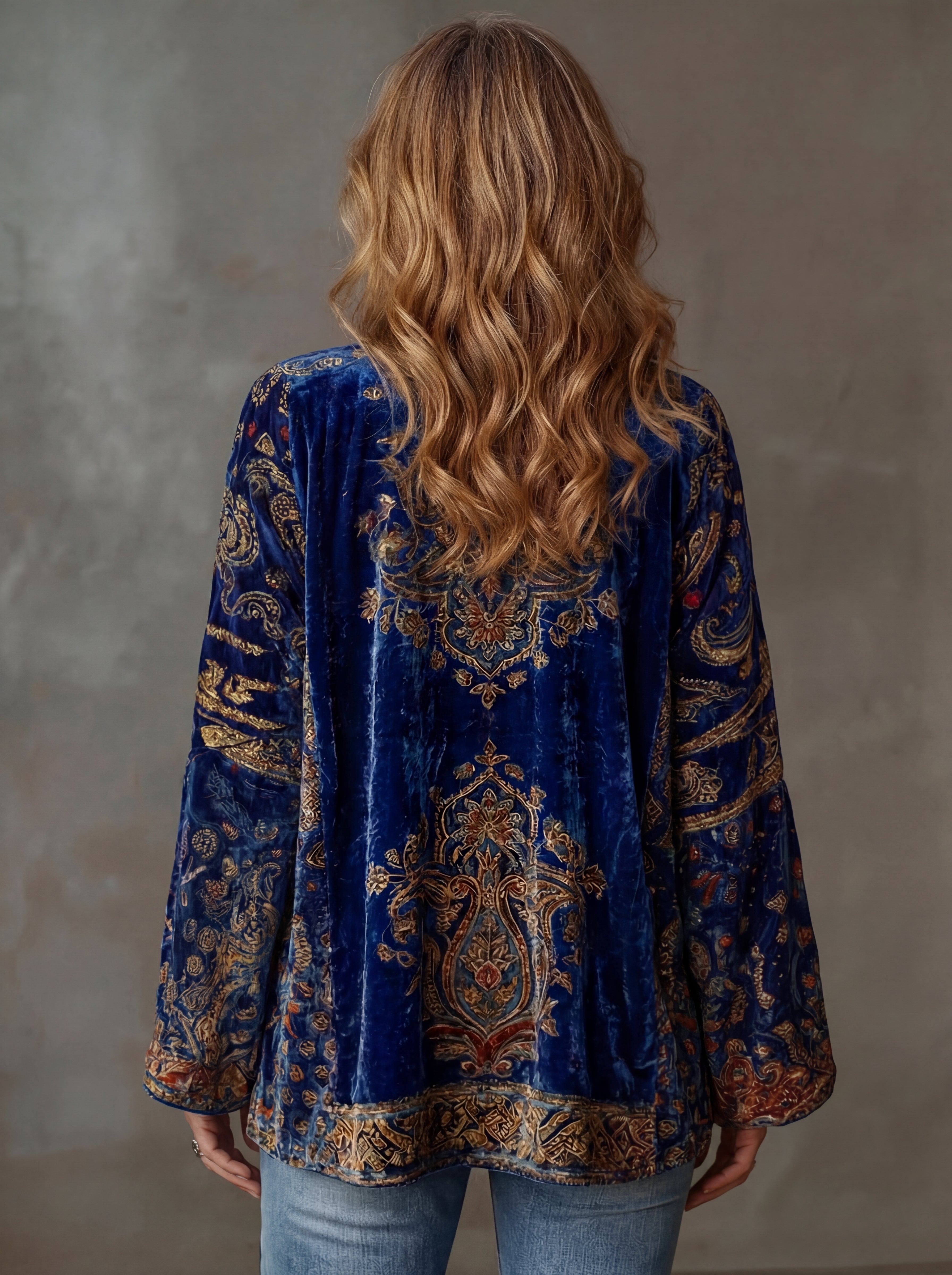 Ariana - Vrouwen Kimono Jas Vloeiend Bohemian Geborduurd Patroon Elegante Stijl
