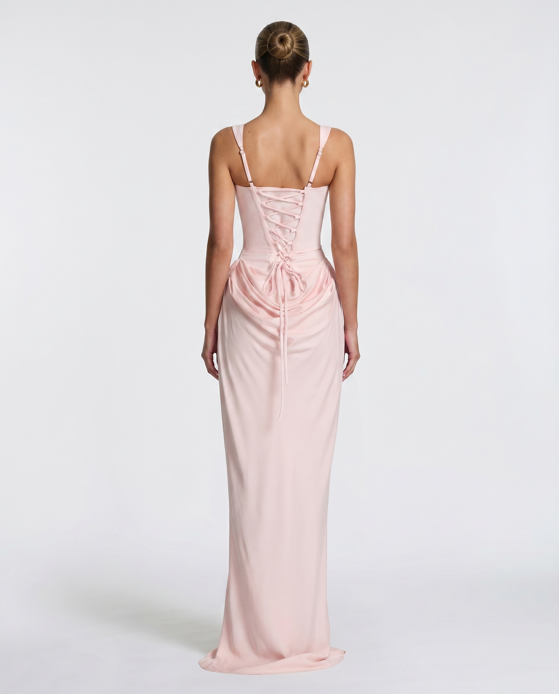 Elyndoria - Maxijurk voor dames, strakke pasvorm met een elegante en satijnen zandloper-effect