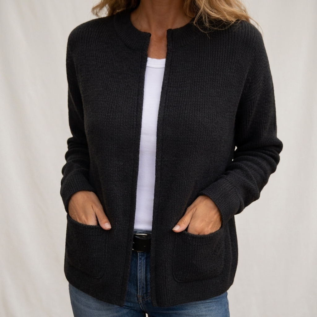 Fenne - Dames vest van zacht breiwerk met ritssluiting