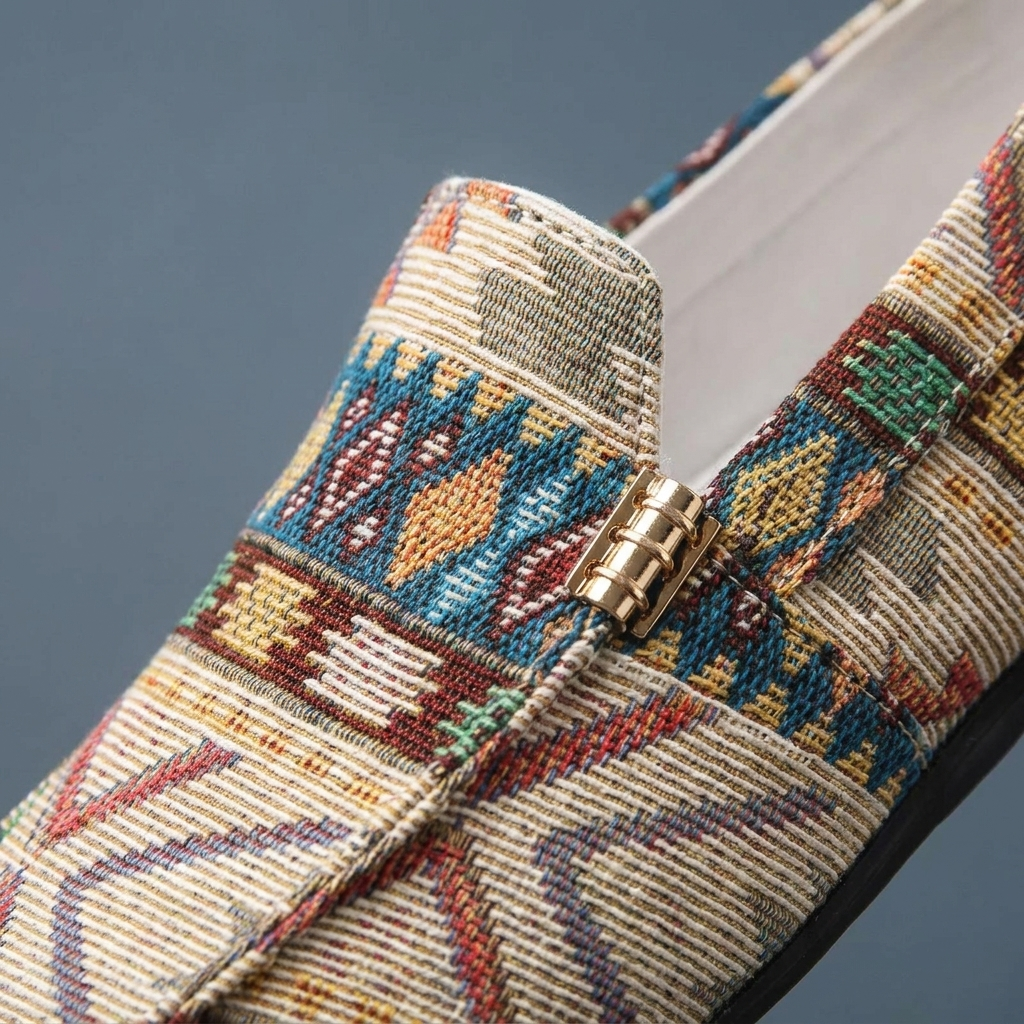 Mathis - Comfortabele heren mocassins met etnisch patroon