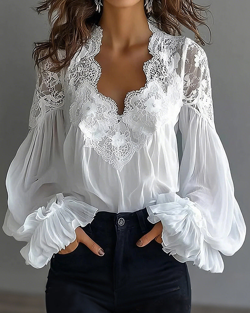 Ilvara - Elegante Damesblouse met Kant