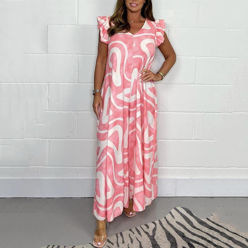 Adelinae Jumpsuit met elegante geometrische print
