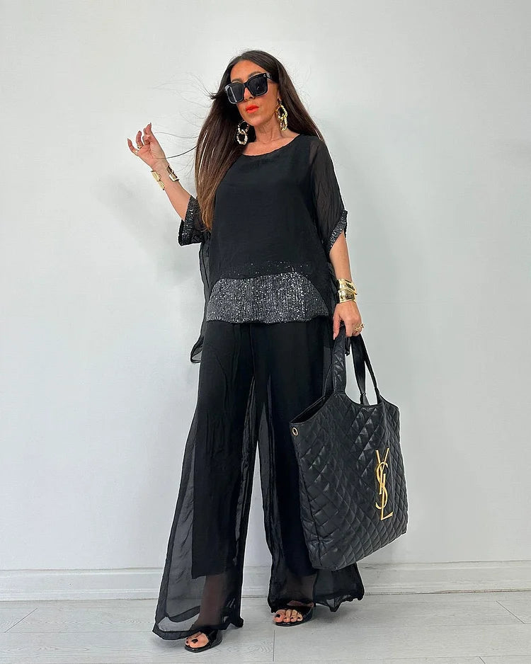 Aurélie - Chique zomerse tweedelige set – Vloeiende elegantie en licht comfort