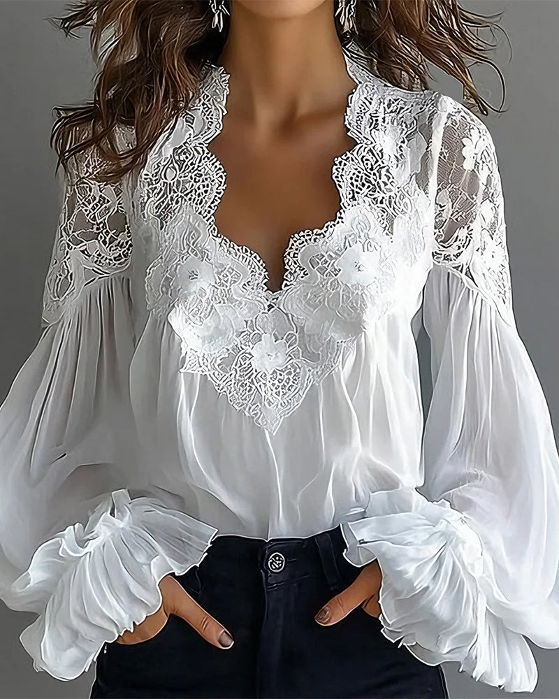 Ilvara - Elegante Damesblouse met Kant