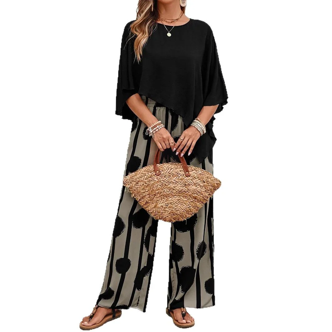 Mireth - Dames Set Moderne Artistische Print Elegante Twee-Delige Set