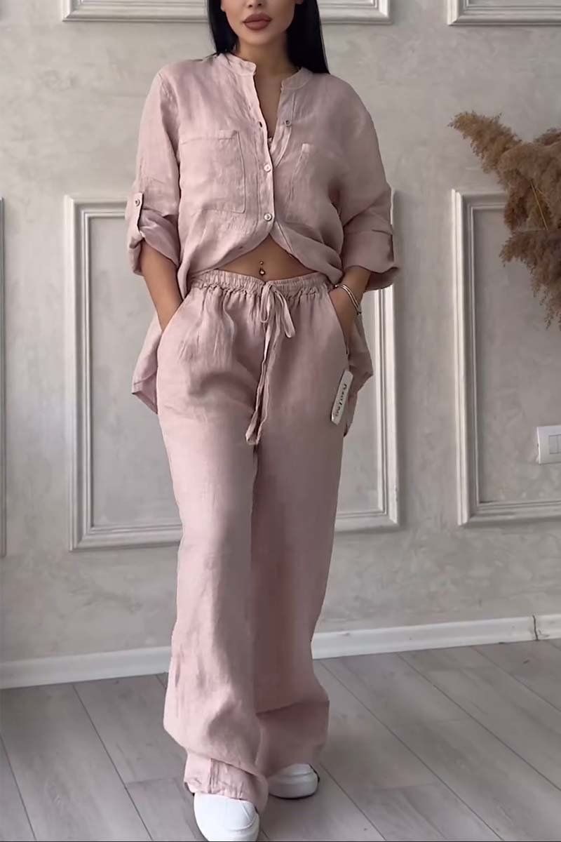 Samira - Tweedelige Katoenen en Linnen Set